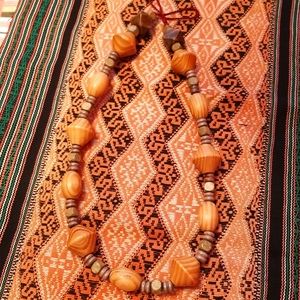 African wooden necklace